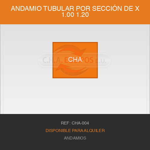 Andamio tubular por sección de 1.00 x 1.20