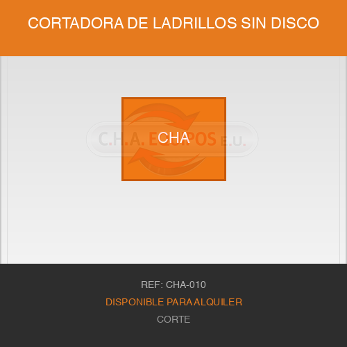 Cortadora de ladrillos sin disco
