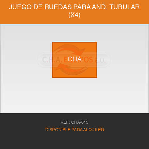 Juego de ruedas para and. Tubular (x4)