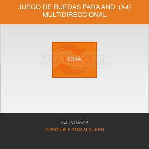 Juego de ruedas para and. multidireccional (x4)