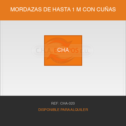 Mordazas de hasta 1 m con cuñas