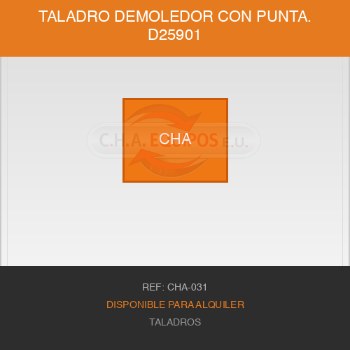 Taladro demoledor con punta. D25901