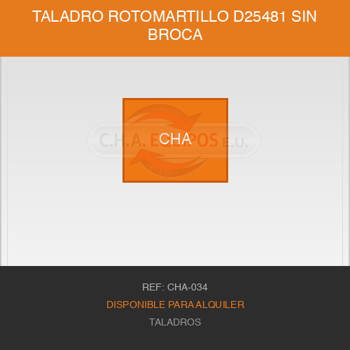 Taladro rotomartillo D25481 Sin broca