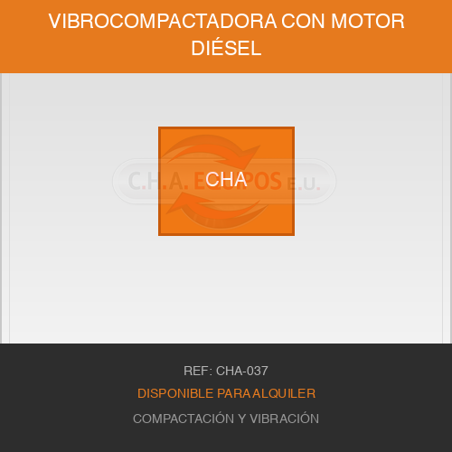 Vibrocompactadora con motor Diésel