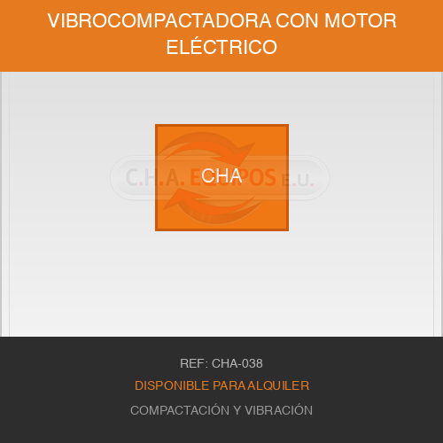 Vibrocompactadora con motor eléctrico